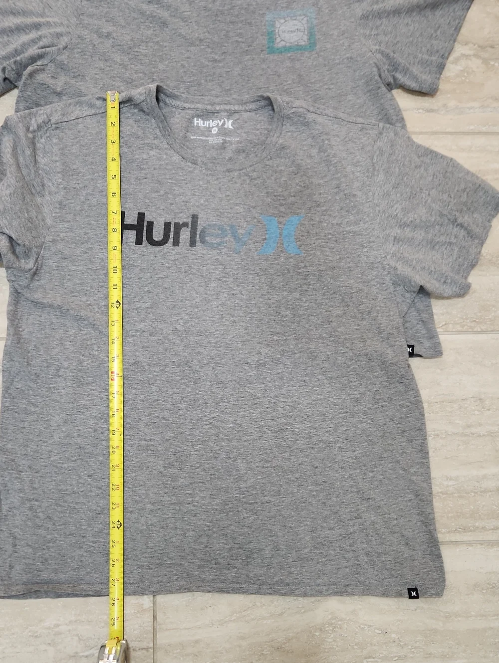 2 Hurley T-Shirt Bundle Men's XL Extra Large Gray Graphic Faded Logo - Picture 4 of 11